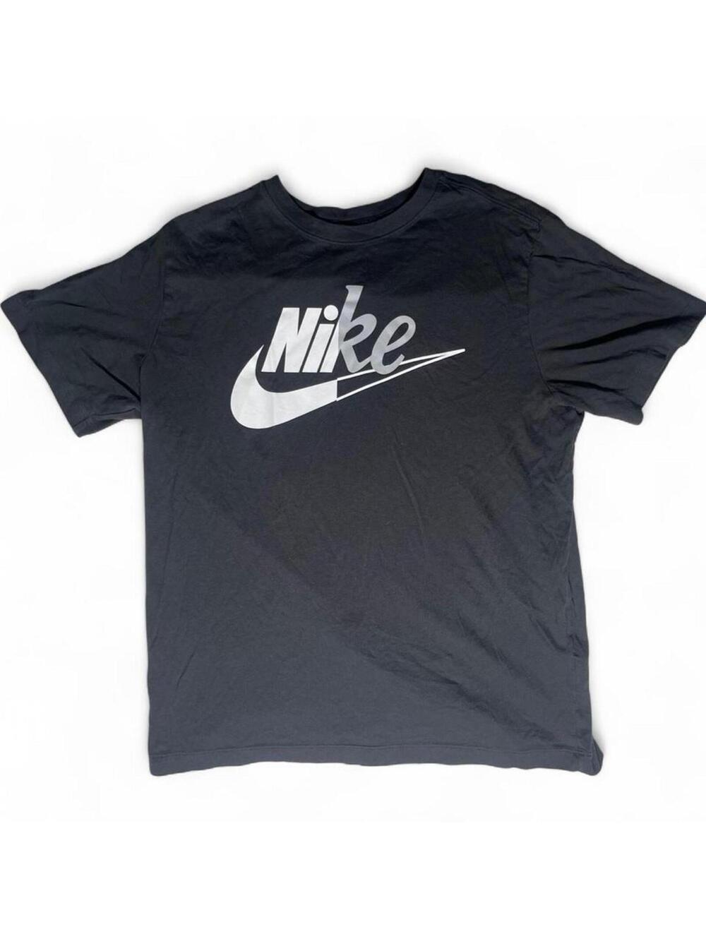 Nike Sportswear Splice Logo Grey T-Shirt Size L